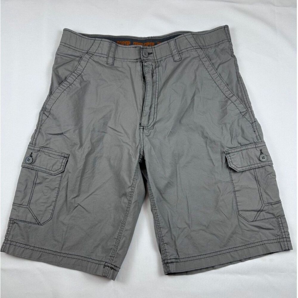 Wear First Men’s 34 Gray Ripstop Cargo Shorts Free Band Utility NWOT